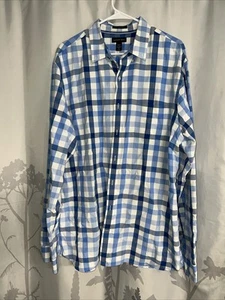 Herren 17-17,5 Lands End Sail Rigger Oxford Button Down Hemd Blau Tailored Fit - Bild 1 von 7