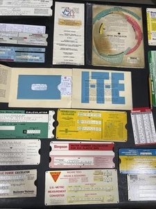 Lot Of 16 Slide Rule Calculator Tables Paperboard Engineering interrupting capac - Picture 1 of 12
