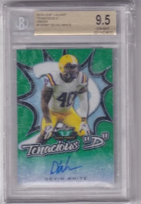 Devin White 2019 Leaf Valiant Green Holo Tenacious D Rc Auto (70/75) Bgs 9.5/10 - Image 1 of 2