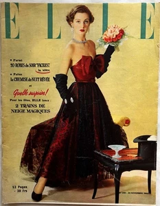 ELLE Magazine n°260 du 20 Novembre 1950 ancienne revue de mode Robes du soir - Picture 1 of 7
