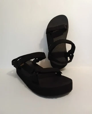 SANDALIAS UNIVERSALES TEVA ORIGINALES NEGRAS UNISEX NIÑOS TALLA 3, Excelente  Foto 1 de 4