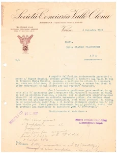 Varese Società Conciaria Valle Olona 1922 QXD3654 Letterhead - Picture 1 of 1