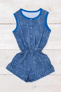 Printed Girls’ Romper – Lightweight Fulikra, Decorative Trim & Practical Pock... - Picture 1 of 5
