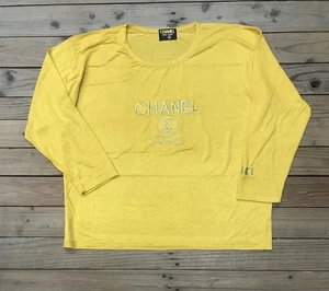 Vintage Camicia Chanel anni 90 tg.L donna oro bootleg ricamata (no tasse di importazione) - Foto 1 di 6