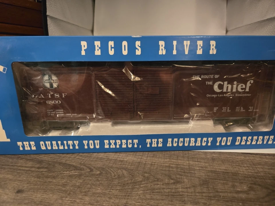 Pecos River O Scale SB-0202-2 Santa Fe D/D Box W/End Doors 2 Rail - Image 1 of 4