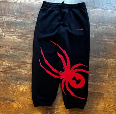Pantalones deportivos Supreme X Spyder de gran tamaño negro y rojo bordado con logotipo Talla: Mediana Foto 1 de 4