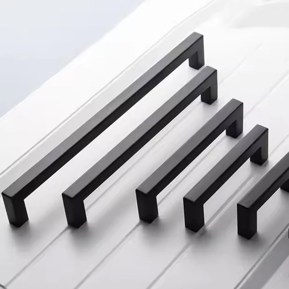 Door Handles Kitchen Cupboard Cabinet Drawer T Bar Handles 64-192mm Hole Silver - Image 1 of 1