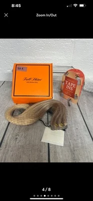 NUEVA Cinta Rubia Clara Extensiones Cabello 100% Brillo Completo Sin Costuras Foto 1 de 4