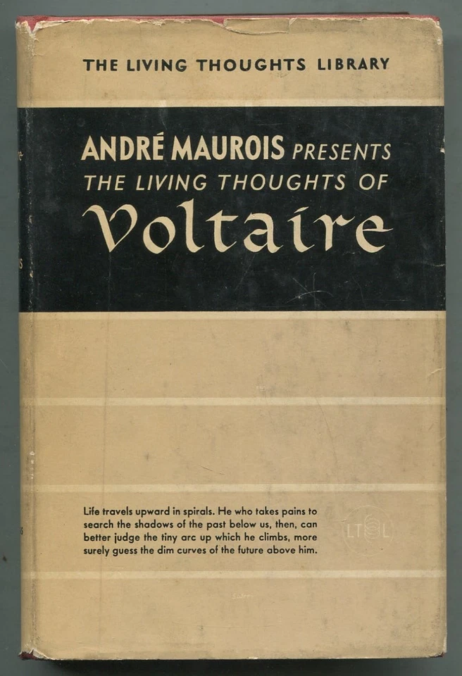 André VOLTAIRE MAUROIS / Living Thoughts of Voltaire Presented 1st 1945 - Image 1 of 1