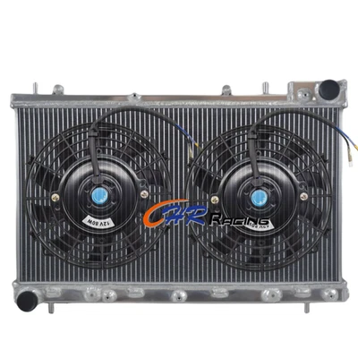 Radiador + ventilador de aluminio #2812 para Subaru Forester XT EJ255 2004-2005 2,5 L Turbo AT Foto 1 de 4