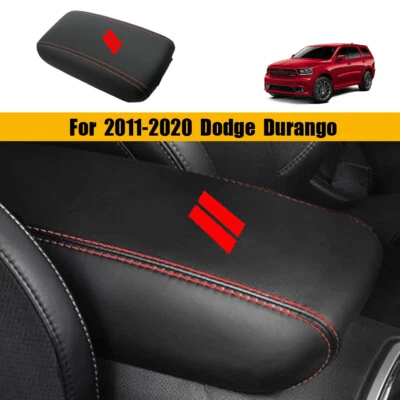 Cubierta protectora de reposabrazos para consola central de auto Dodge Durango 2011-2020 borde rojo Foto 1 de 4