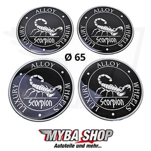 4X Silicone Stickers For Hub Caps ∅= 65Mm Emblems Stickers | Scorpion - Picture 1 of 1