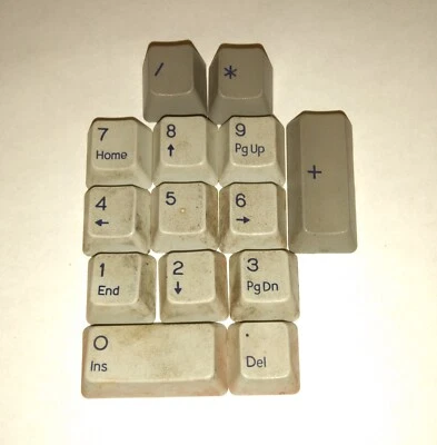 WYSE keyboard ORIGINAL replacement keys for black cherry switches NUMPAD KEYS - Image 1 of 4