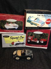 4 Hallmark Kiddie Peddle Car Classics Ornaments New In Box