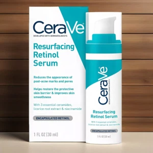 Cerave Resurfacing Skin Renewing (30ml) Retinol Hydrating Serum with Hyaluronic - Picture 1 of 9