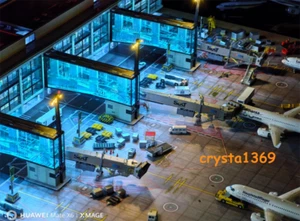 1:200 Flugzeug Flughafen Modul Terminal Schürze Modell mit Lichtszene DIY Spielzeug - Bild 1 von 34