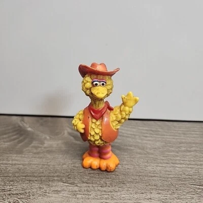 Figura de PVC Big Bird Cowboy Waving Sesame Street JHP Cake Topper Western de colección Foto 1 de 4