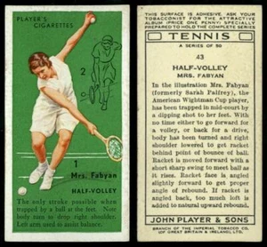 Half-Volley #43 Tennis 1936 John Player & Sons Cigarette Card - Picture 1 of 1