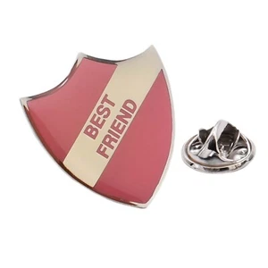 Best Friend Pink Retro Hen Night Enamel School Lapel Pin Badge XSB008 - Picture 1 of 1