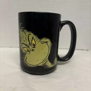 The Grinch I Know Just What To Do Keramik Neuheit schwarz Becher 4,5" hoch - Bild 1 von 4