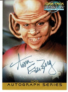 STAR TREK DS9 ERINNERUNGEN AUS DER ZUKUNFT AUTOGRAMMKARTE A9 ARON EISENBERG ALS NOG - Bild 1 von 1
