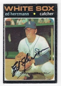 Autogrammkarte ED HERRMANN Chicago White Sox 1971 Topps #169 mit Echtheitszertifikat - Bild 1 von 1