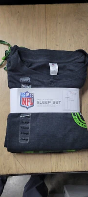 NFL 男式睡眠套装,灰色/绿色 XL 码 — 第 1/3 张图片