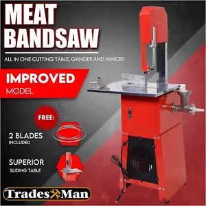 10" Meat Bandsaw Cutting Table & Mincer Band Saw Sausage Grinder Filler +S - Picture 1 of 11