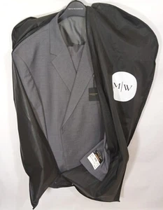 Mens Pronto Uomo  52 R 47 W 2 piece Wool blend Suit Modern Fit Flat Front Pants - Picture 1 of 19