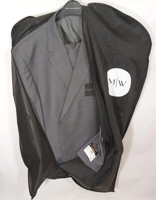 Mens Pronto Uomo  52 R 47 W 2 piece Wool blend Suit Modern Fit Flat Front Pants - Image 1 of 4