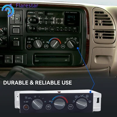 Panel de control de calefacción de aire acondicionado para 96-00 Chevrolet C1500 C2500 Suburban Tahoe 9378805 Foto 1 de 4