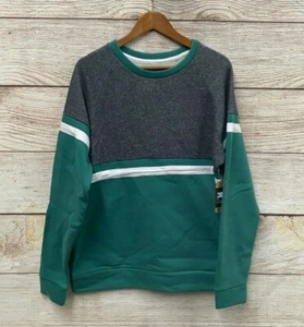 Dikotomy Co Sweatshirt Mens Large Green & Grey Crewneck Pullover Sweatshirt New - Picture 1 of 3