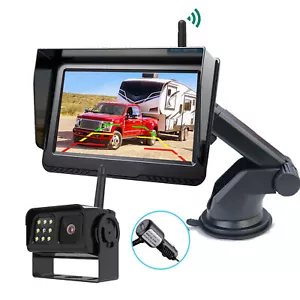 Wireless Digital Rear View Backup Camera System 5" Monitor for Car Truck Suv Bus - Picture 1 of 13