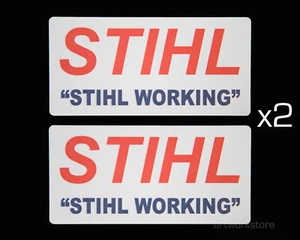 STIHL STIHL WORKING STICKER CHAINSAW WHIPPER LAWN MOWER BRUSH CUTTER BLOWER - Picture 1 of 1