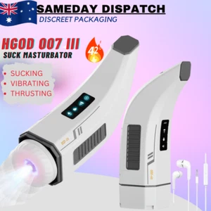 Hgod Male Masturbator Auto Sucking Vibrating Heating Oral Blowjob Men Sex Toy - Picture 1 of 11