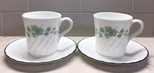 2 Corelle Callaway Grün Efeu Tassen & Untertassen - Bild 1 von 15