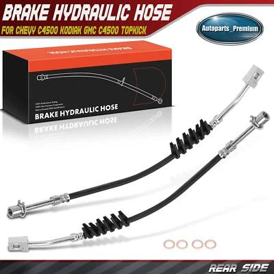 2x Manguera hidráulica de freno trasero para Chevy C4500 Kodiak GMC C4500 Topkick 2003-2009 Foto 1 de 4