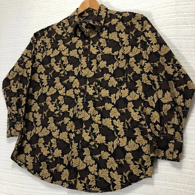 Estampado Roundtree & Yorke Para Hombre Talla Grande Hoja Paisley Otoño Otoño Foto 1 de 4