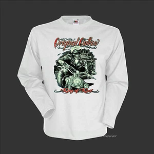 *4063 LS Biker Longsleeve Shirt Vintage rocker Motorrad motiv  - Bild 1 von 2