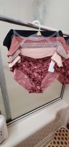 NWT Adrienne Vittadini Multicolored 5Pk Mid-rise Panties. Sz L. $45. - Picture 1 of 14