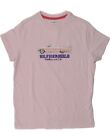 Tommy Hilfiger Girls Graphic T-Shirt Top 9-10 Years Pink Bg46