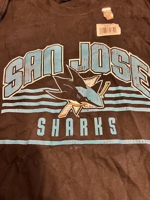 全新 San Jose Sharks NHL T 恤 Old Time 曲棍球 全新带标签 男式 XXL 码 — 第 1/4 张图片