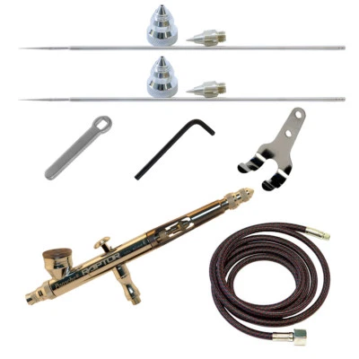 RG-3AS Paasche Double Action Gravity Feed Airbrush w/ all 3 Spray Heads