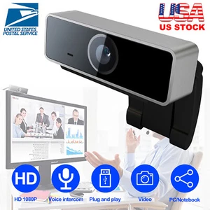 1080P Full HD USB Webcam for PC Laptop Auto Focus Web Camera with Microphone - Picture 1 of 12