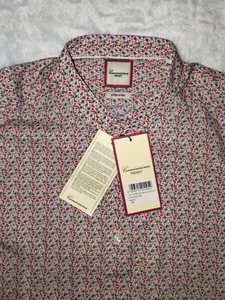 NWT Camicissima Milano Trendy Men's Printed Poplin Dress Shirt Size 38 - Picture 1 of 4
