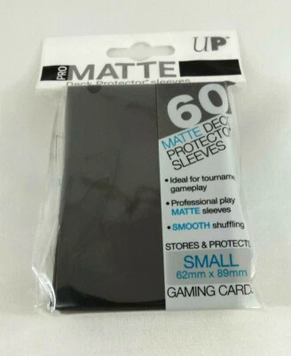 Yu Gi Oh 60 Protege Cartes Sleeves Small Ultra Pro Matte Noir Black 62x89mm
