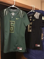 2- University of Oregon #6 Nike Team Authentic Jerseys Green&Black Women’s Large