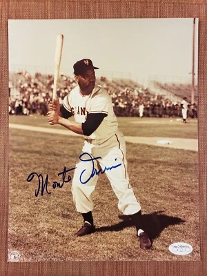 Monte Irvin AUTO 8 x 10  New York Giants Vintage Baseball Signed Photo JSA HOF - Image 1 of 4