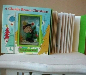 Snoopy Peanuts Charlie Brown Christmas Book Snow Globe Combination New  - Picture 1 of 1
