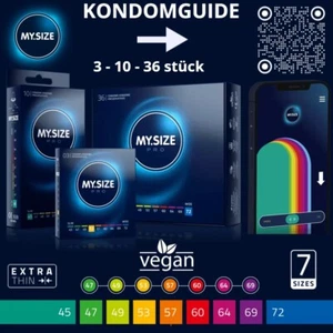 MY SIZE PRO Kondome Präservative Größen 45 47 49 53 57 60 64 69 72 mm 10 - 36 St - Bild 1 von 26